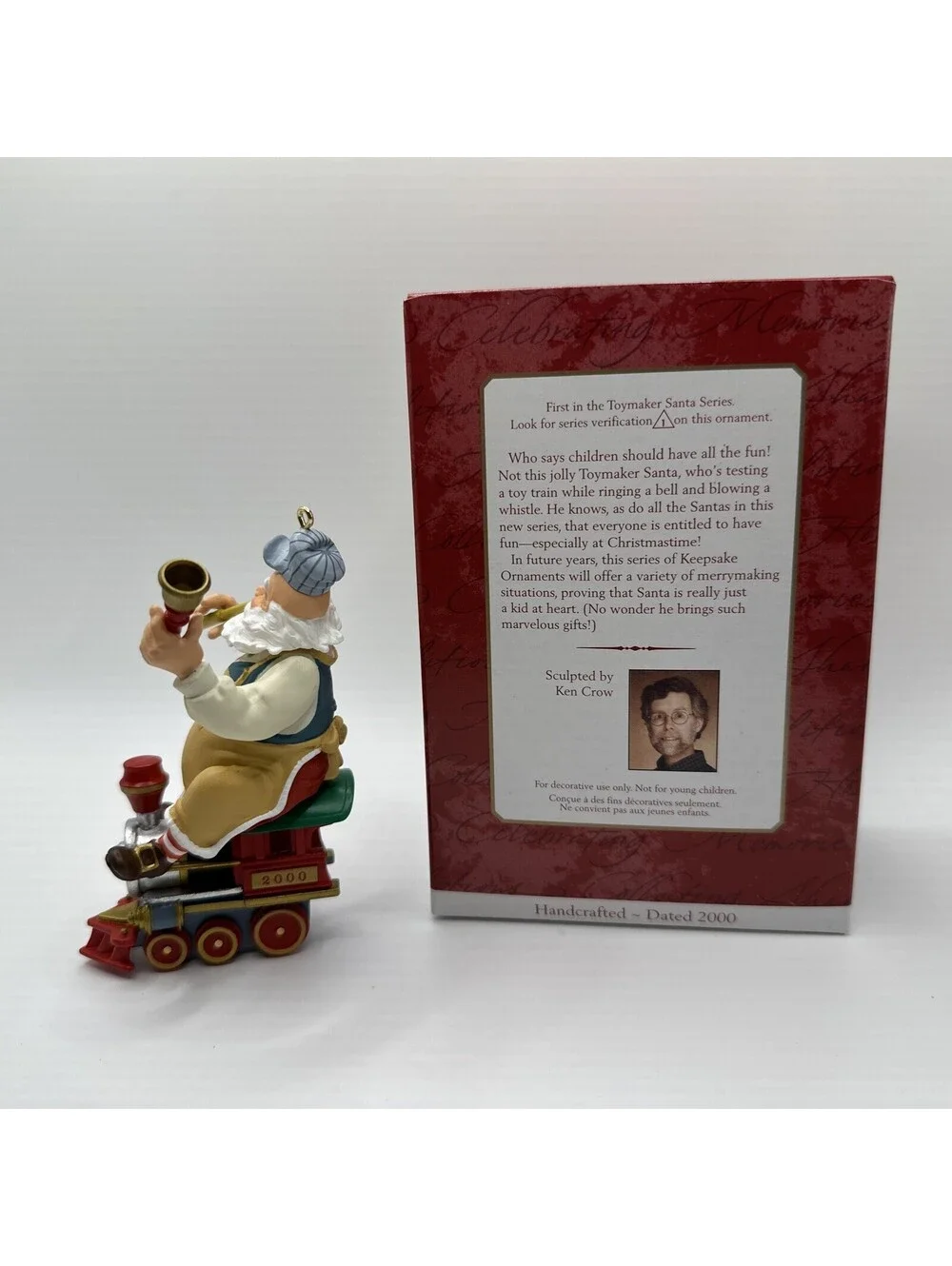 2000 Hallmark Keepsake Ornament Toymaker Santa Claus On A Train Christmas #1